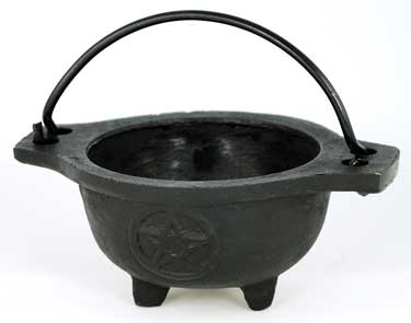 Pentagram Cast Iron Cauldron 3 1/2" Pentagram Cast Iron Cauldron 3 1/2"