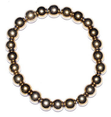 8mm Gold plated Hematite bracelet 8mm Gold plated Hematite bracelet