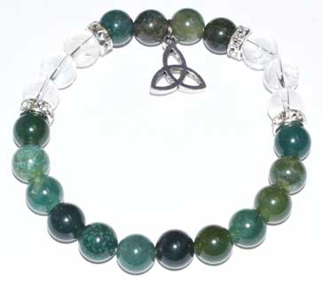8mm Moss, Green/ Triquetra 8mm Moss, Green/ Triquetra