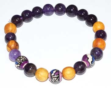 8mm Palo Santo Amethyst bracelet 8mm Palo Santo Amethyst bracelet
