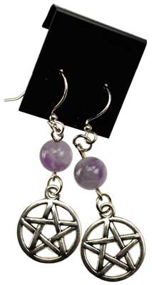 Amethyst Pentagram earrings Amethyst Pentagram earrings