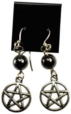 Hematite Pentagram earrings Hematite Pentagram earrings