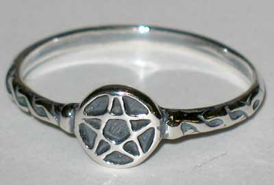 Pentagram ring size 4 sterling Pentagram ring size 4 sterling