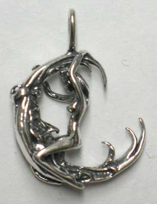 Woman Facing Moon pendant Woman Facing Moon pendant