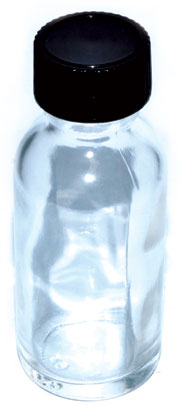 Clear 1oz Glass bottle & cap Clear 1oz Glass bottle & cap