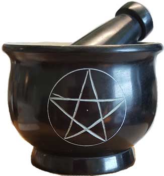 4" Pentagram mortar and pestle set 4" Pentagram mortar and pestle set