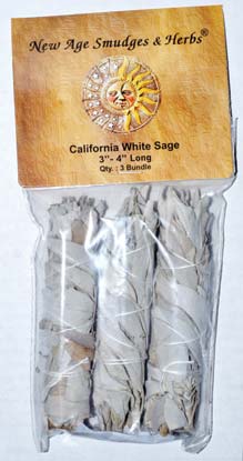 White Sage smudge 3pk 3" White Sage smudge 3pk 3"