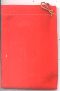 Bag Velveteen 3 x 4 Red Bag Velveteen 3 x 4 Red