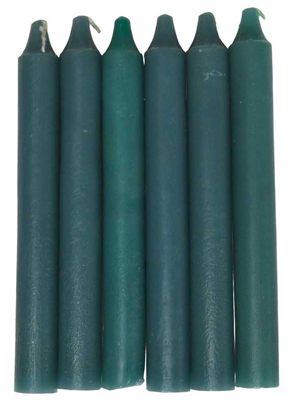 (set of 6) Green 6" household candle (set of 6) Green 6" household candle