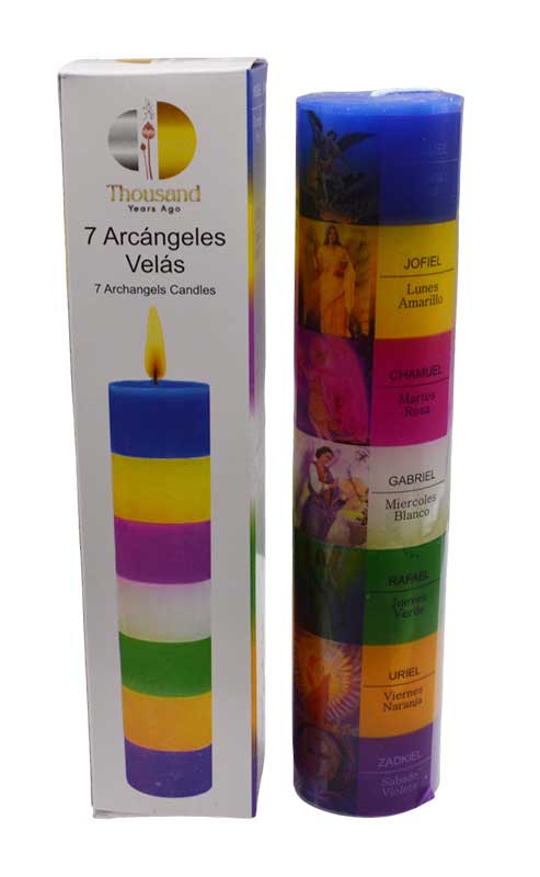 6 3/4" 7 Archanglkes Pillar candle 6 3/4" 7 Archanglkes Pillar candle