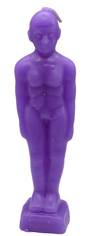 6 3/4" Purple Man candle 6 3/4" Purple Man candle