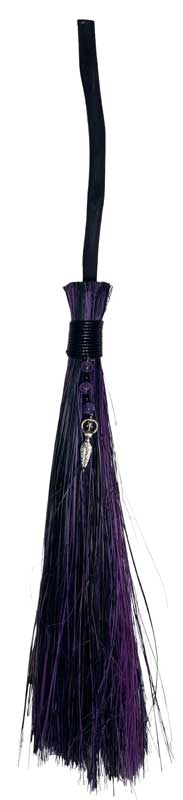 21+" Goddess Black & Purple broom 21+" Goddess Black & Purple broom