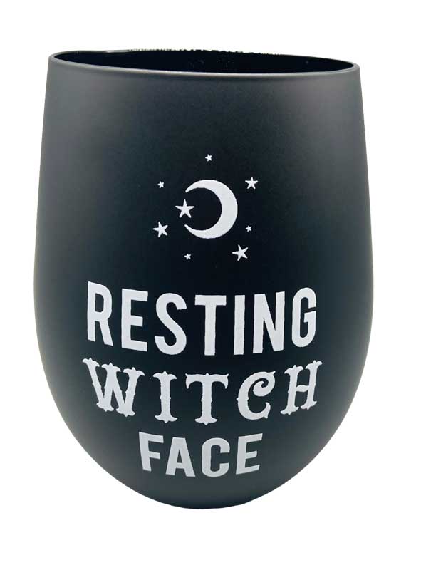 4 5/8" Resting Witch Face Glass 4 5/8" Resting Witch Face Glass