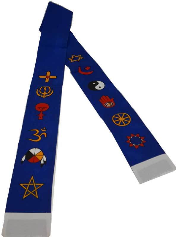 Interfaith Minister's Stole blue/ white Interfaith Minister's Stole blue/ white