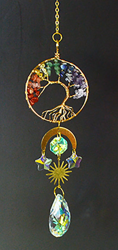15" 7 Chakra Tree of Life sun catcher 15" 7 Chakra Tree of Life sun catcher