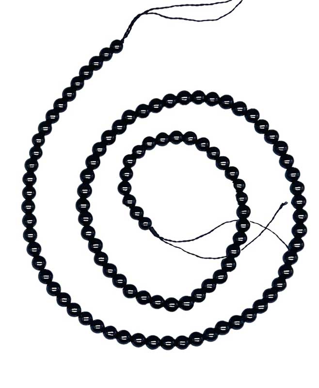 4mm Black Tourmaline beads 4mm Black Tourmaline beads