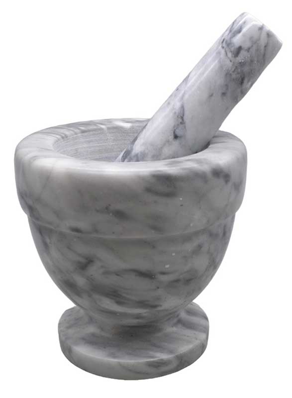 4" White Marble Mortar and Pestle Set 4" White Marble Mortar and Pestle Set
