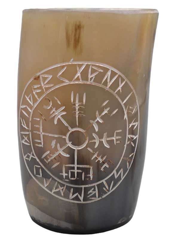 4" Rune buffalo horn mug 4" Rune buffalo horn mug